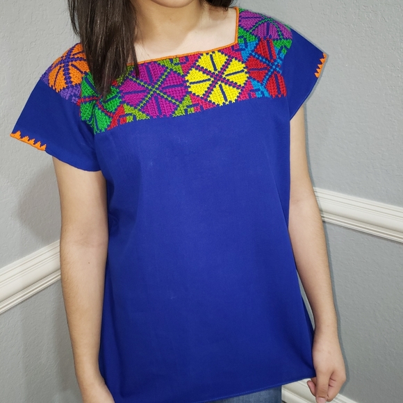Ethnic Tops - Mexican handmade blouse